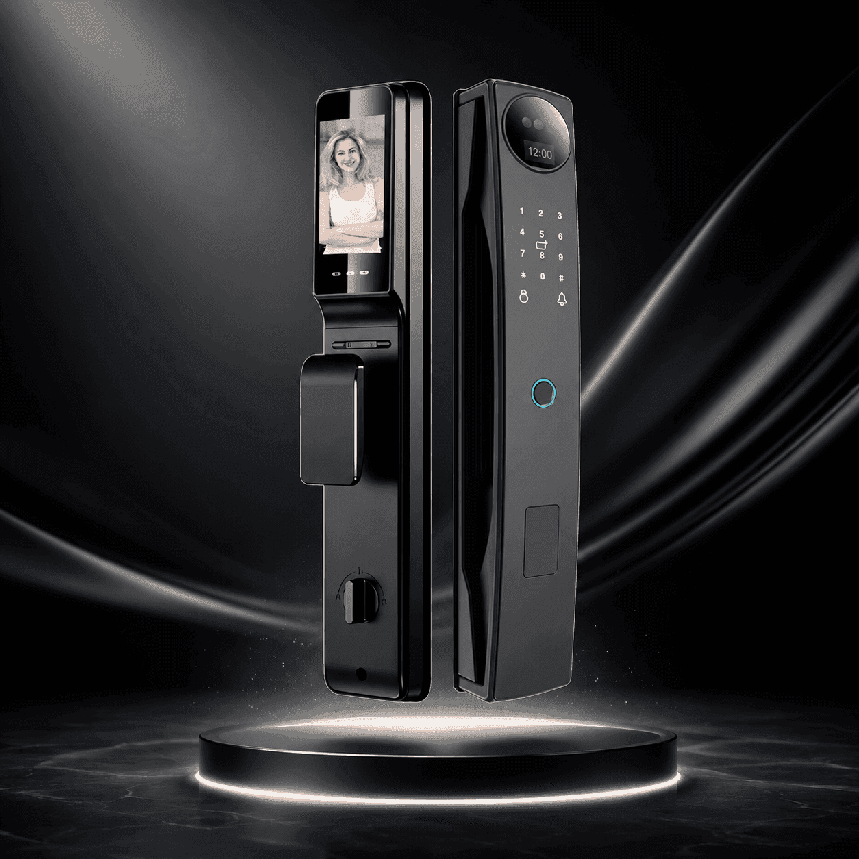 Curved-Profile Video Smart Lock