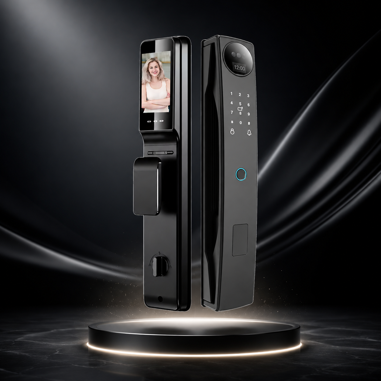 Curved-Profile Video Smart Lock
